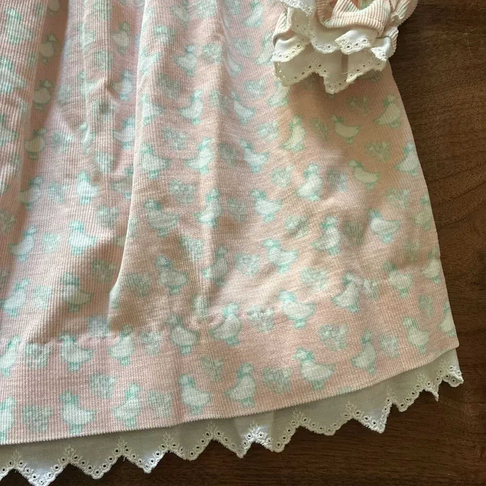 Vintage Oshkosh - Pink goose duck corduroy dress, 2T RARE